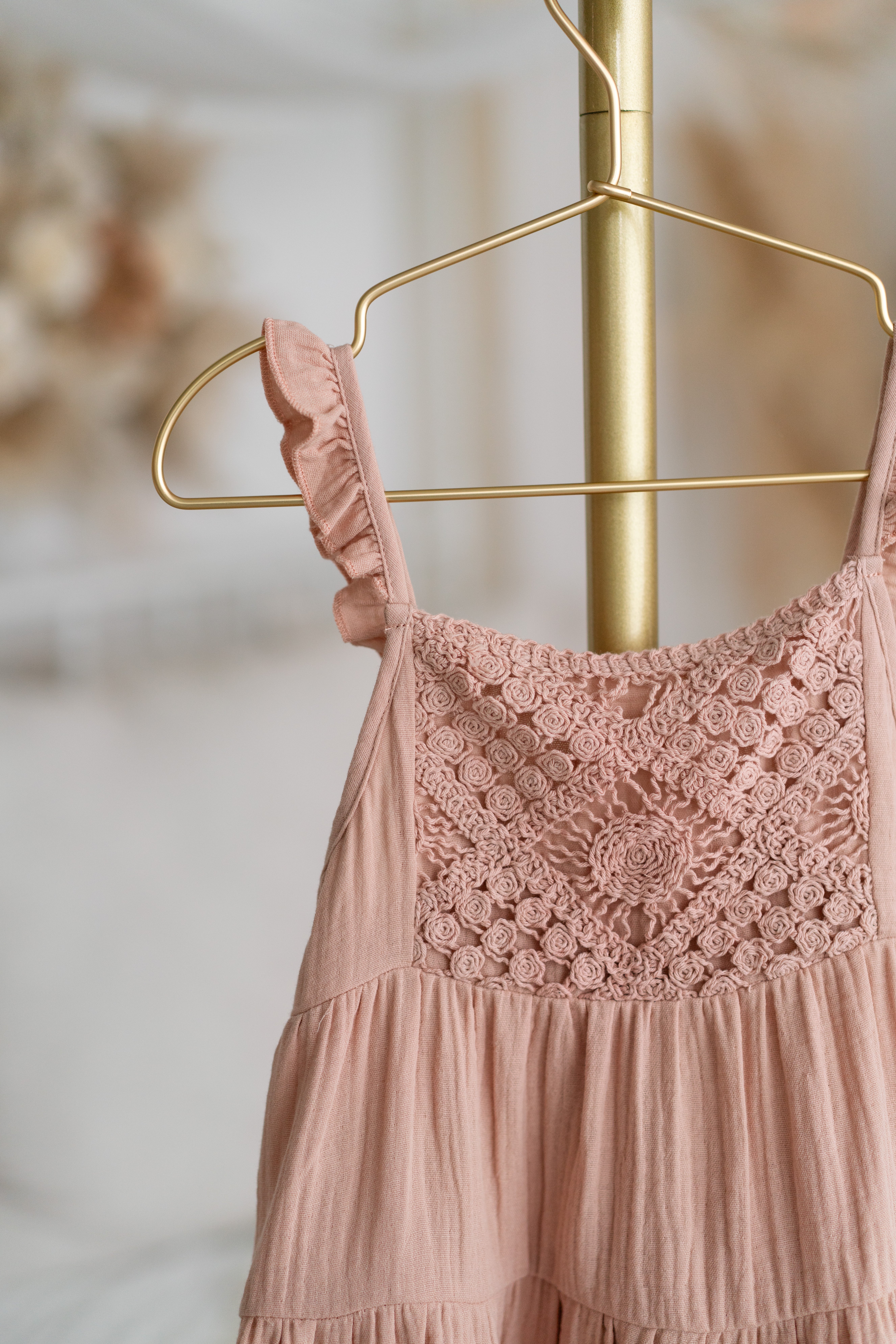 Dusty Rose Crochet Dress | The Wylde Child Edit